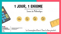 1 Jour 1 Enigme Un Escape Game Pour La Semaine Des Mathematiques M Ths En Vie